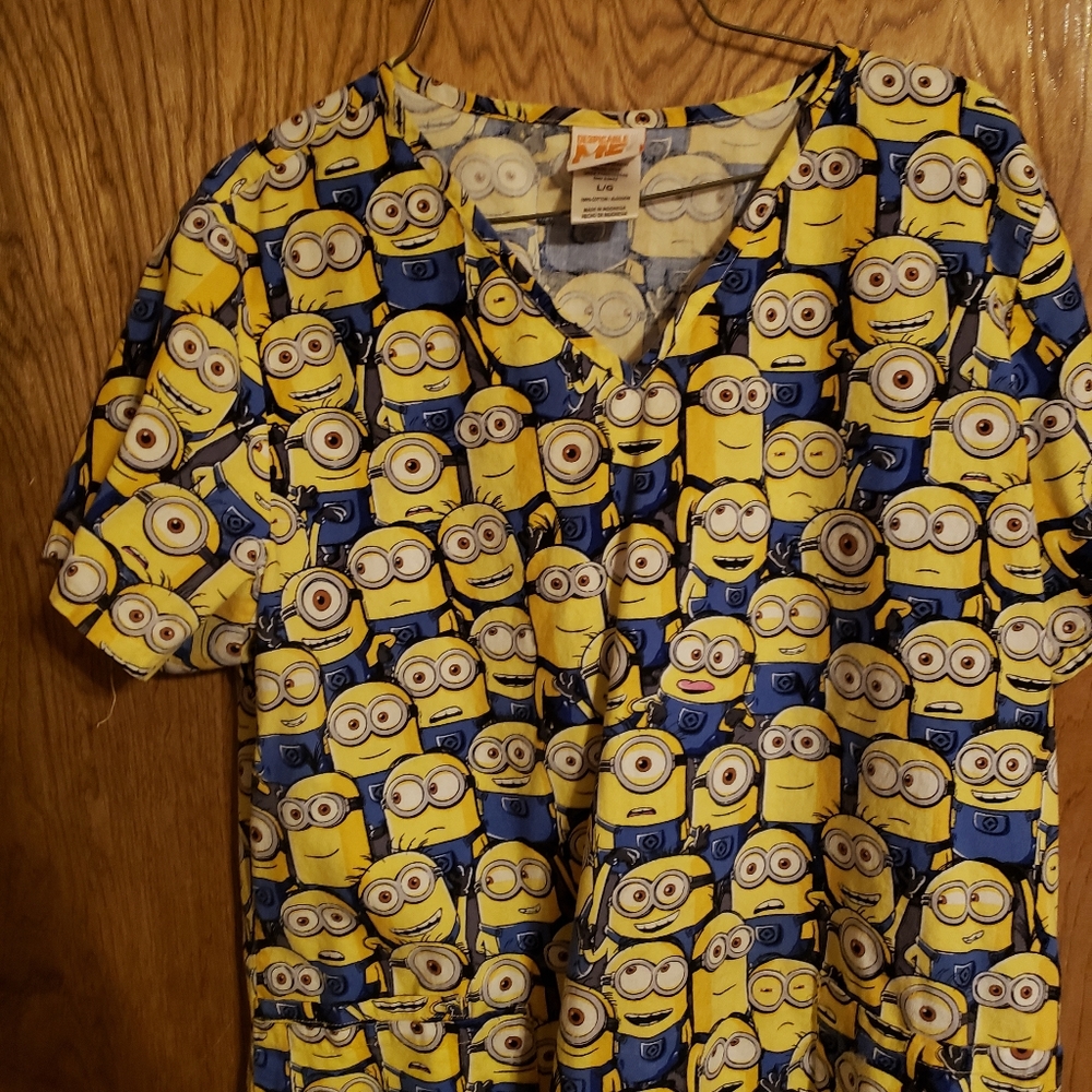 minions scrub top